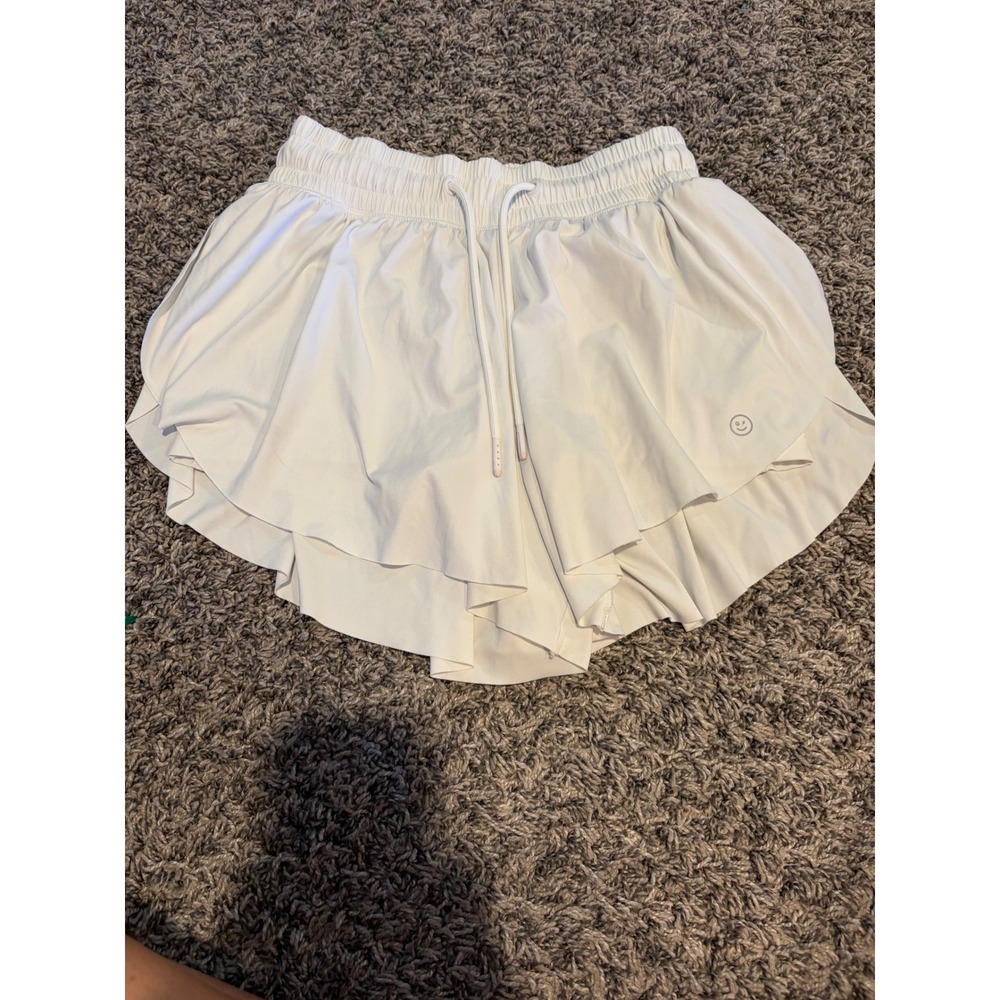 Gilly Hicks Go Energize White Ruffle Athletic Skort Shorts XS